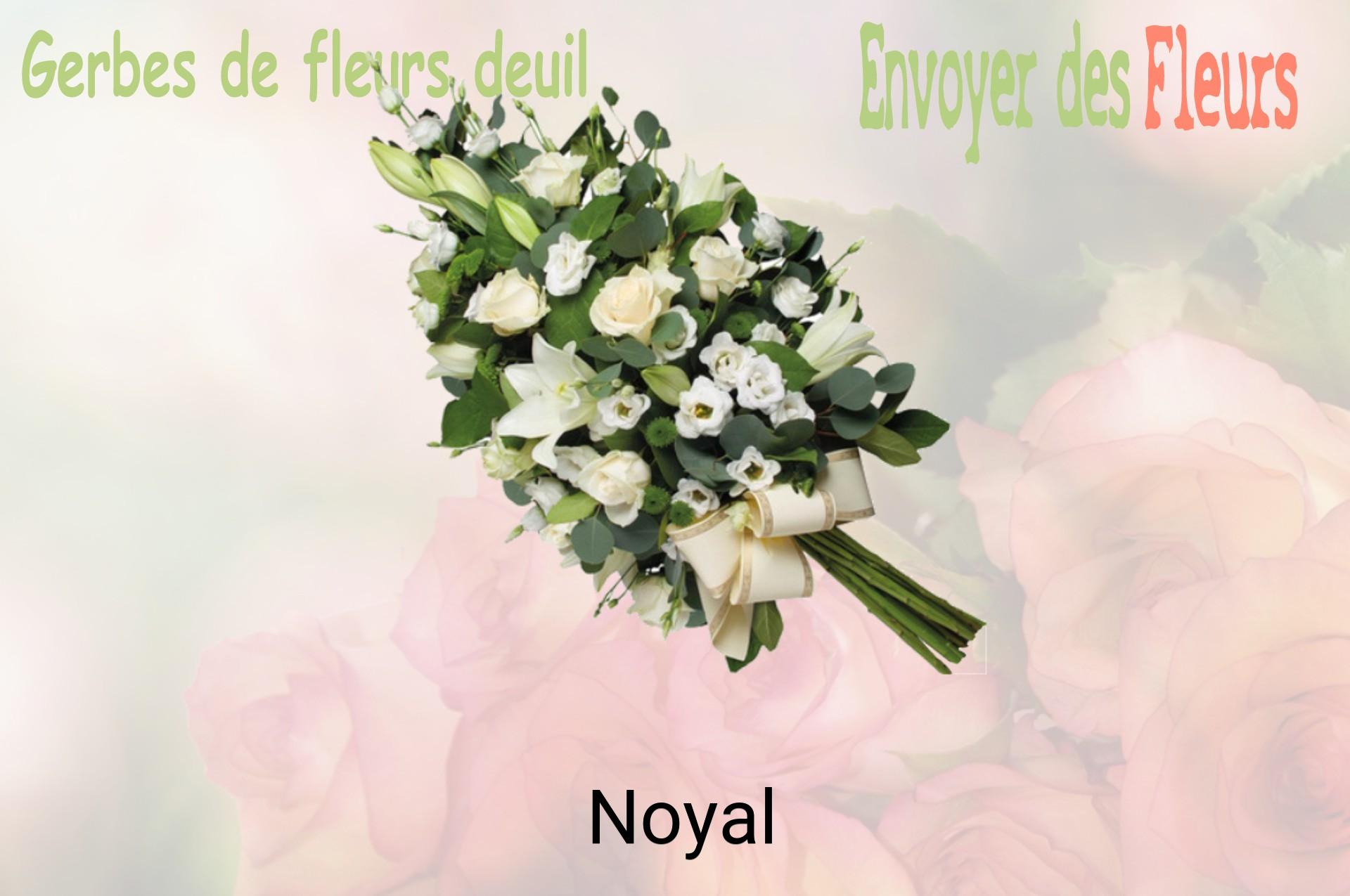 Gerbe de fleurs de deuil livrée à Noyal
